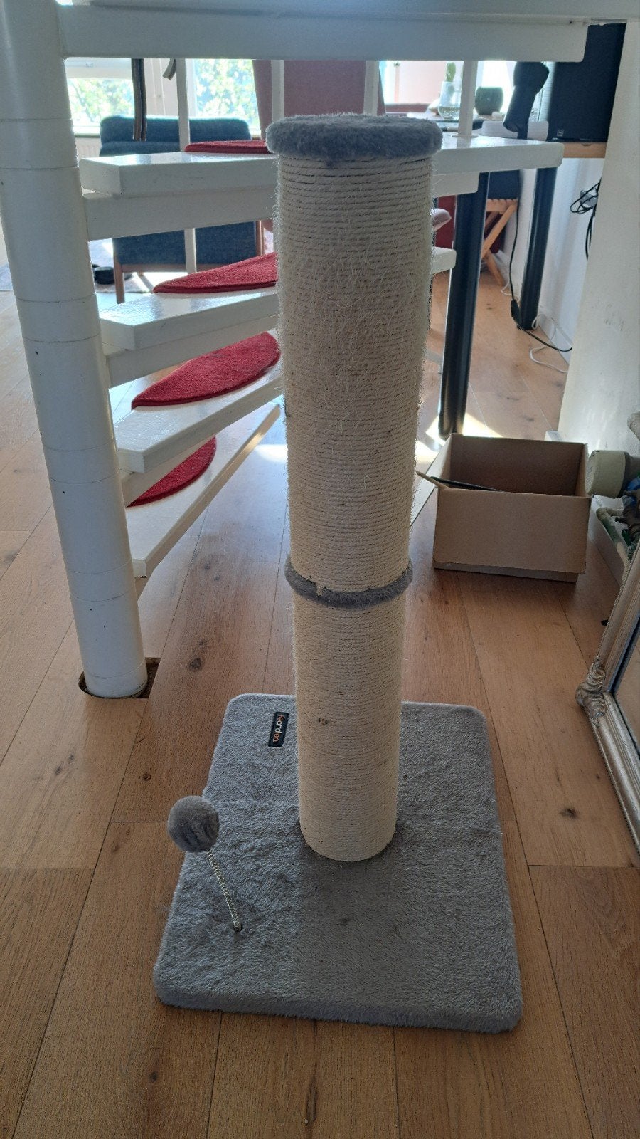 Feandrea krabpaal 85 cm – extra dikke sisalstam – grijs, Ophalen, Zo goed als nieuw, Krabpaal