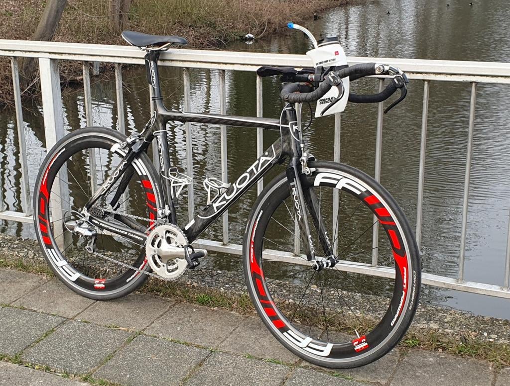 Tijdritfiets Kuota K-Factor TT 56 cm + FFWD F6R 60mm wielen!, Fietsen en Brommers, 28 inch, Gebruikt, Carbon, Heren