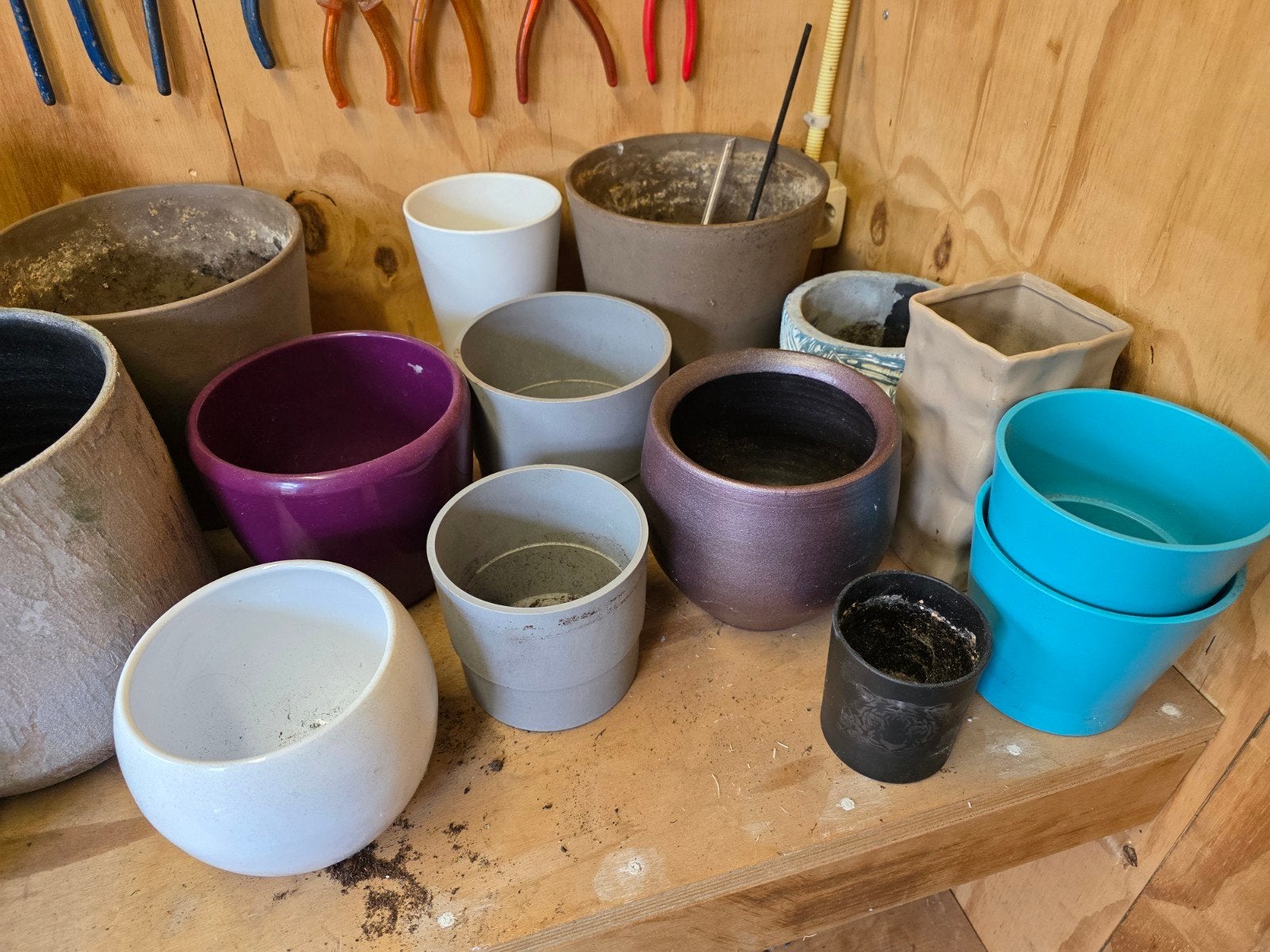 Diverse bloempotten en plantenbakken, Ophalen, Overige materialen, Gebruikt, 40 cm of meer