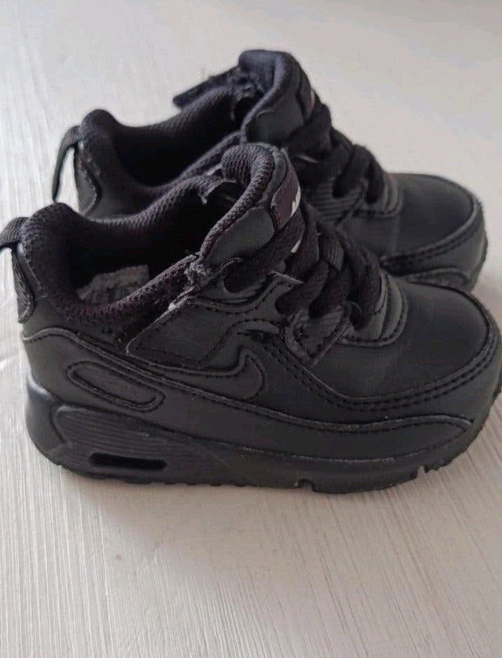 Nike Air max 90 black leather EasyOn maat 21, Kinderen en Baby's, Kinderkleding | Schoenen en Sokken, Ophalen of Verzenden, Zo goed als nieuw