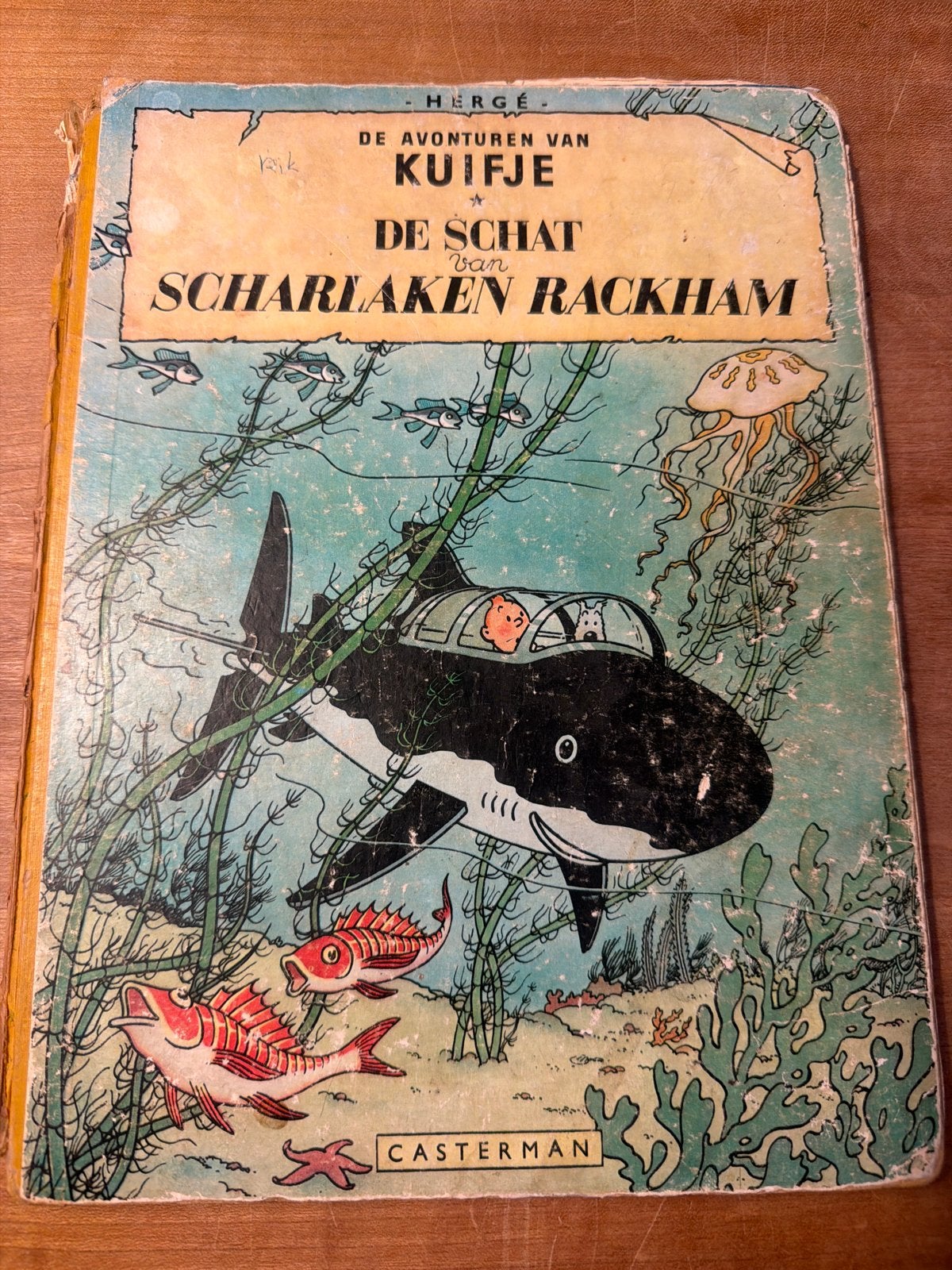 Kuifje - De Schat van Scharlaken Rackham (Gelezen), Eén stripboek, Ophalen of Verzenden, Gelezen