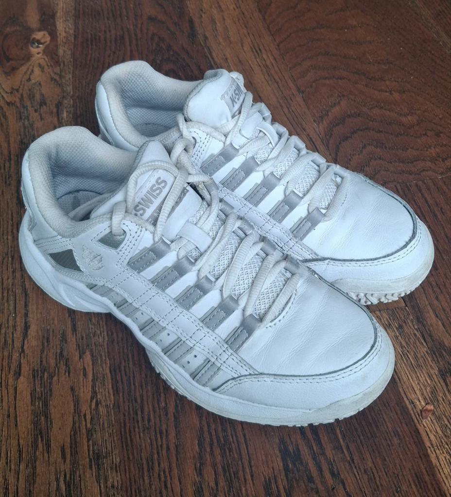K-Swiss TENNISSCHOENEN sneakers, maat 37, wit/grijs, Wit, Ophalen of Verzenden, Sneakers of Gympen, K-Swiss