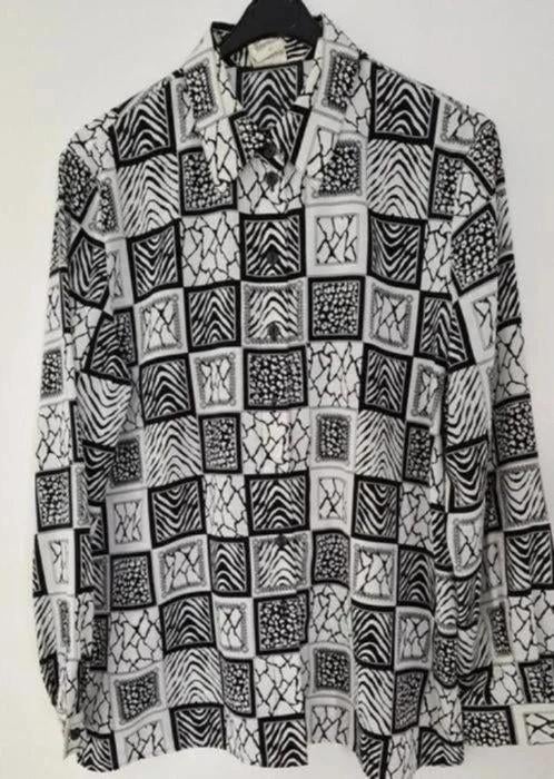 Blouse - Frankenwalder - maat 40/42 - lange mouw, Zwart, Maat 42/44 (L), Ophalen of Verzenden, Frankenwalder