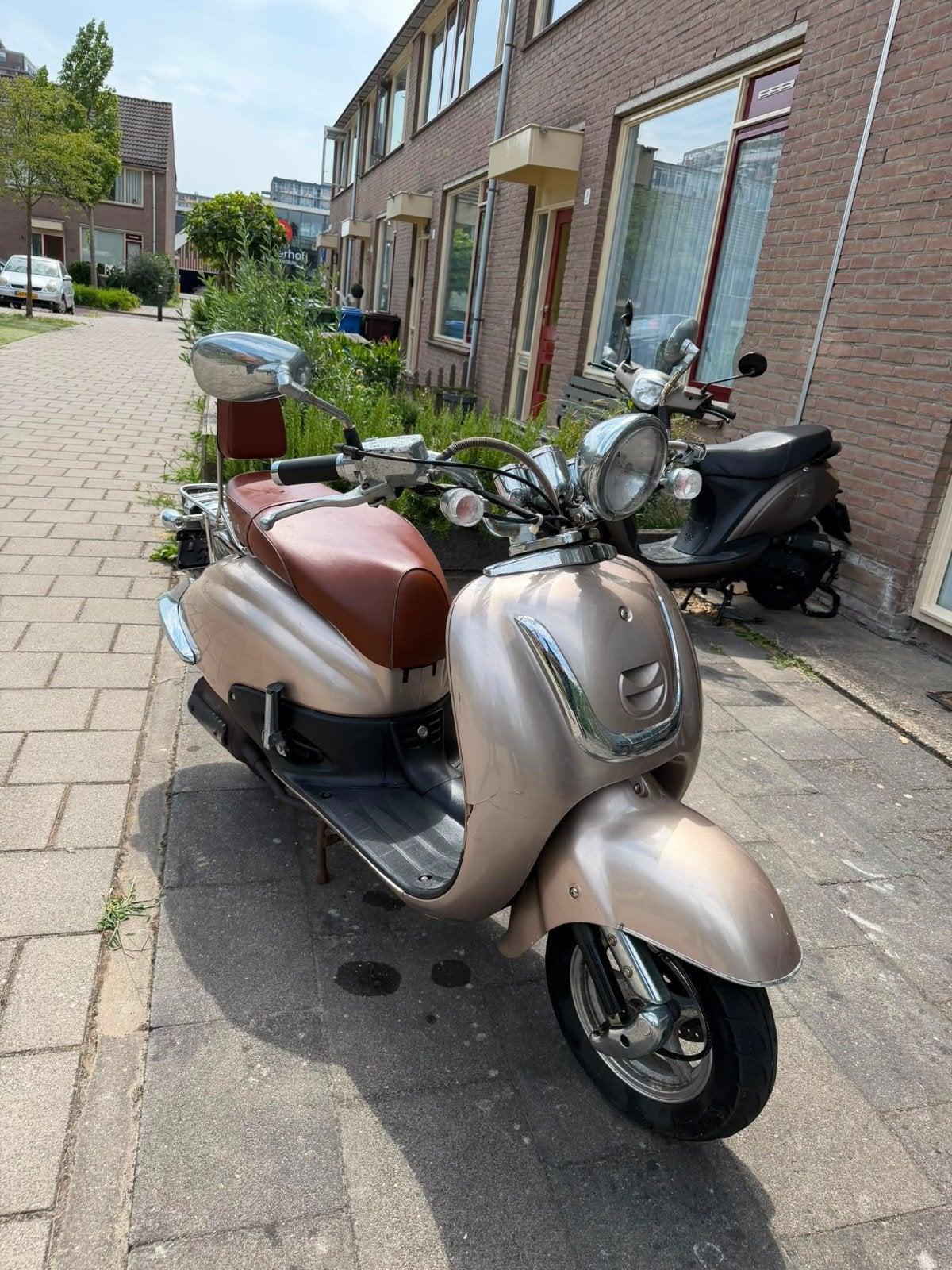 Scooter  blauw kenteken start en remt goed, Ophalen, Gebruikt, Benzine, Overige modellen
