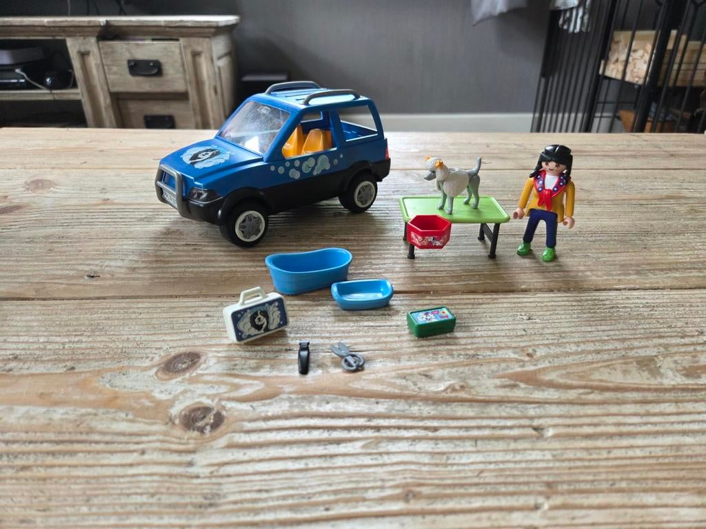 Playmobil Trimsalon met Auto en Hond, Ophalen of Verzenden, Zo goed als nieuw, Complete set
