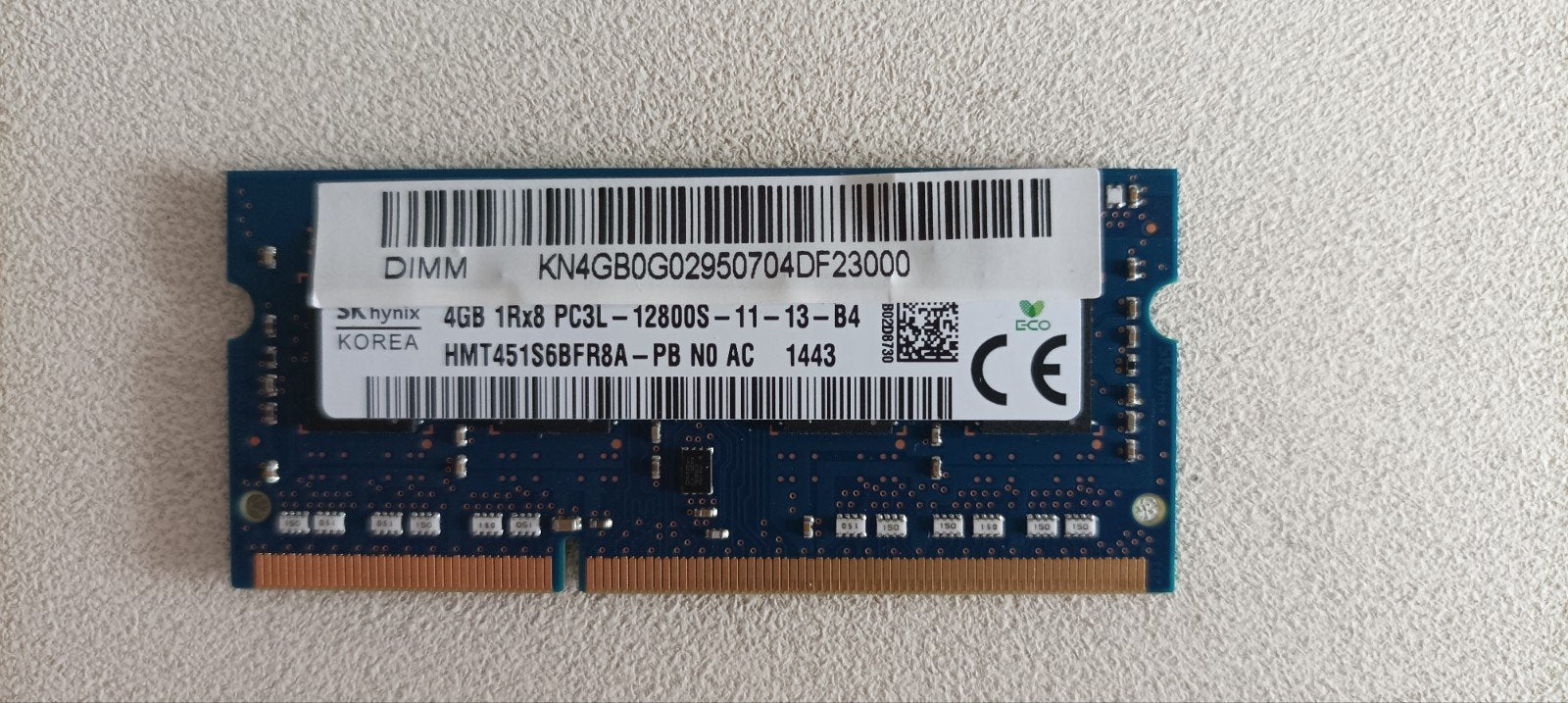 SK Hynix 4GB DDR3L RAM Geheugen voor Laptop, Computers en Software, RAM geheugen, Gebruikt, DDR3, Ophalen of Verzenden, Laptop