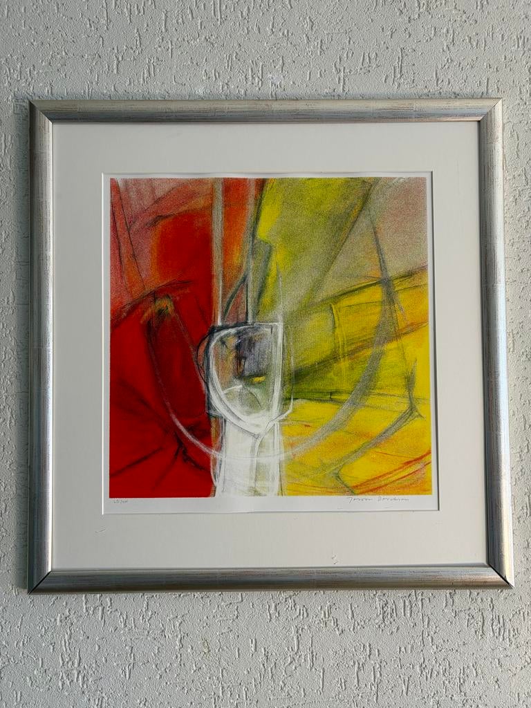 Jeroen Dercksen - Abstracte Zeefdruk - Handgesigneerd, Antiek en Kunst, Kunst | Litho's en Zeefdrukken, Ophalen of Verzenden