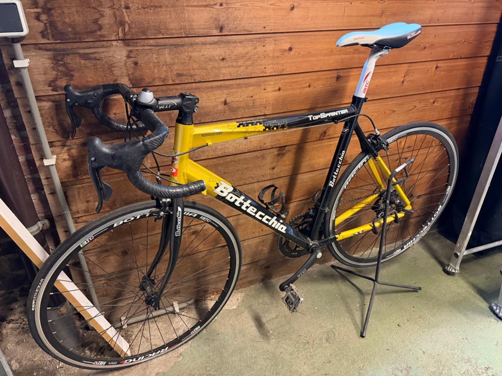 Bottecchia racefiets - Maat 57 - Geel/Zwart, Fietsen en Brommers, 28 inch, Gebruikt, Aluminium, Meer dan 20 versnellingen