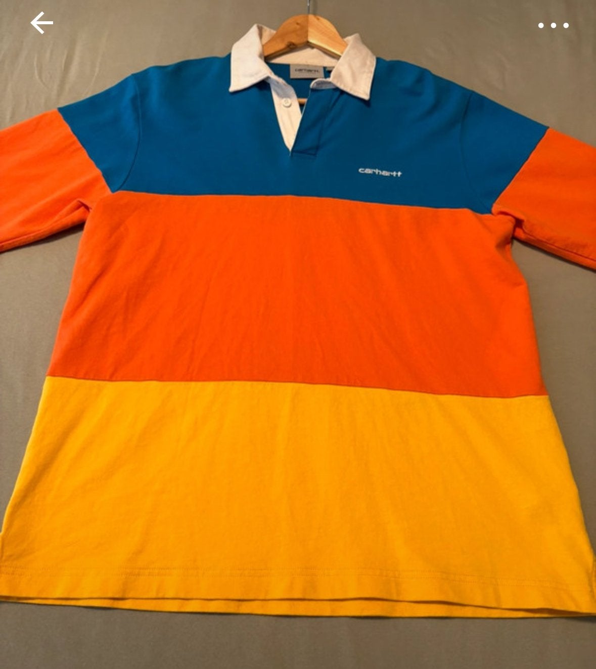 Carhartt L/S Newport Rugby Polo - Kleurrijk & Comfortabel, Kleding | Heren, Ophalen of Verzenden, Zo goed als nieuw, Maat 48/50 (M)