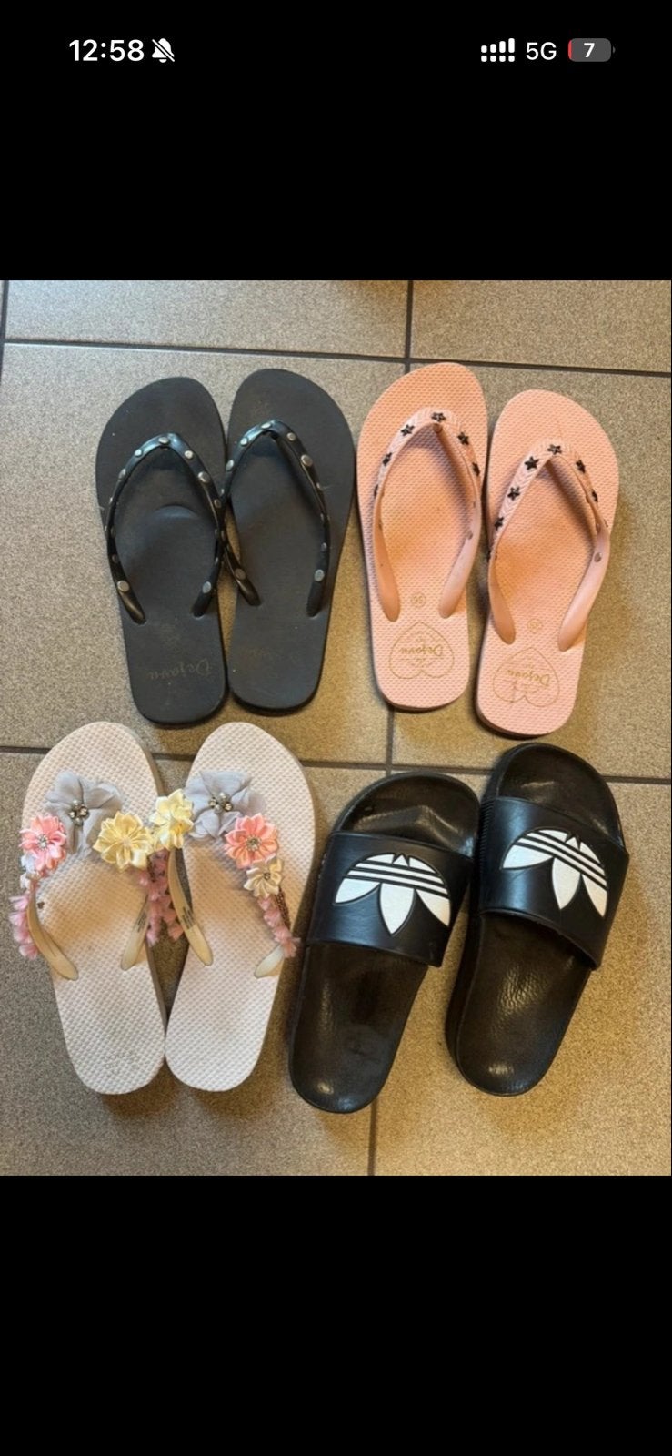 Diverse slippers en sandalen - Verschillende maten, Ophalen of Verzenden, Gedragen, Overige kleuren, Slippers
