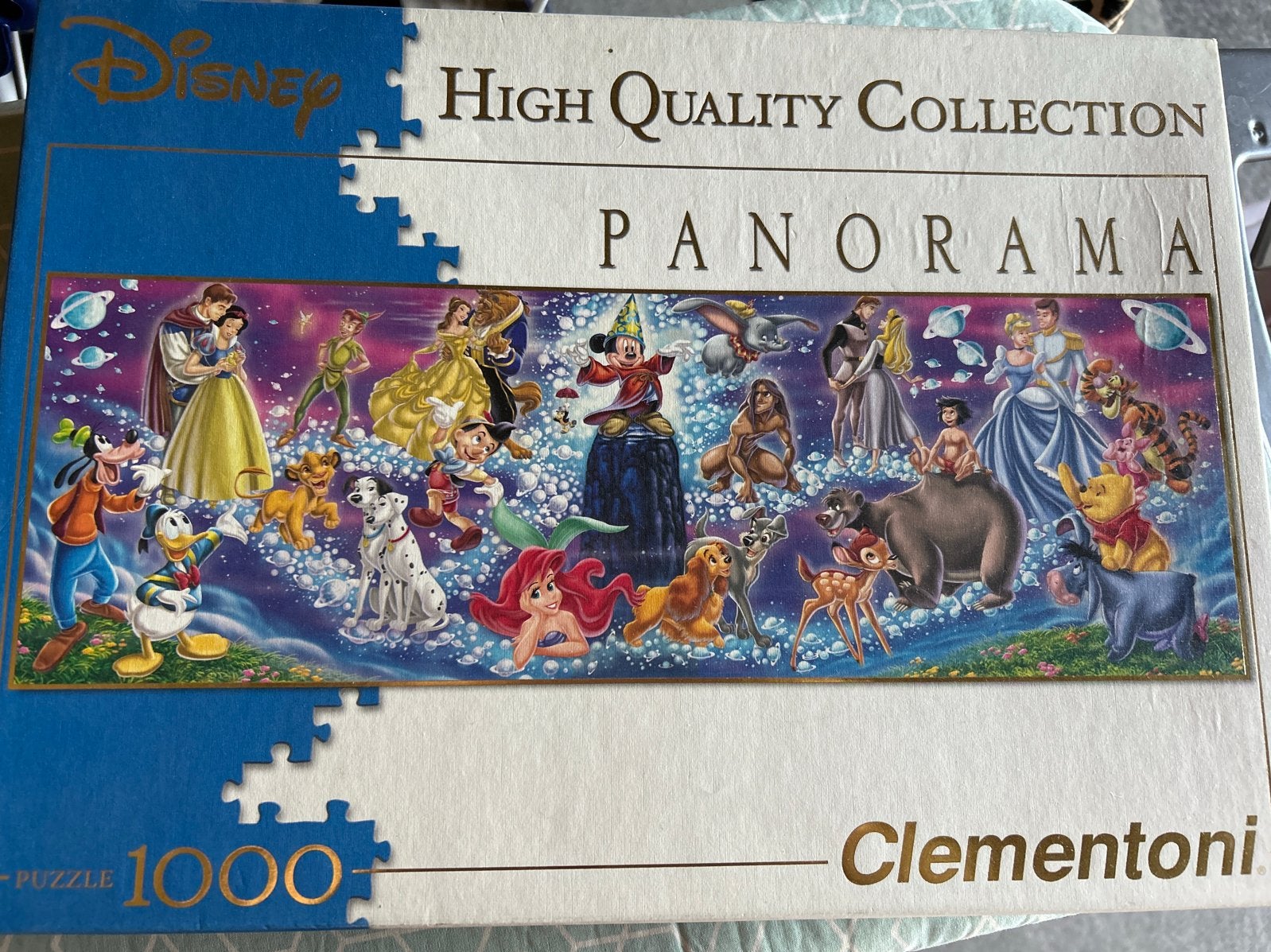 Disney Panorama Puzzel 1000 stukjes - Clementoni, Ophalen of Verzenden, 500 t/m 1500 stukjes, Zo goed als nieuw, Legpuzzel