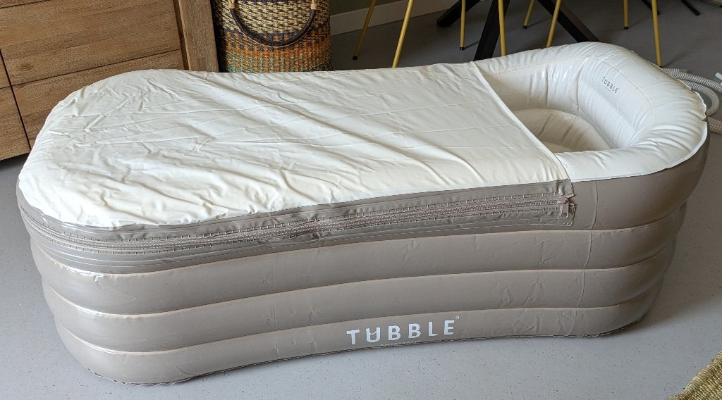 Tubble Compact - Opblaasbaar bad, Ophalen, Zo goed als nieuw, Pomp, Opblaasbaar