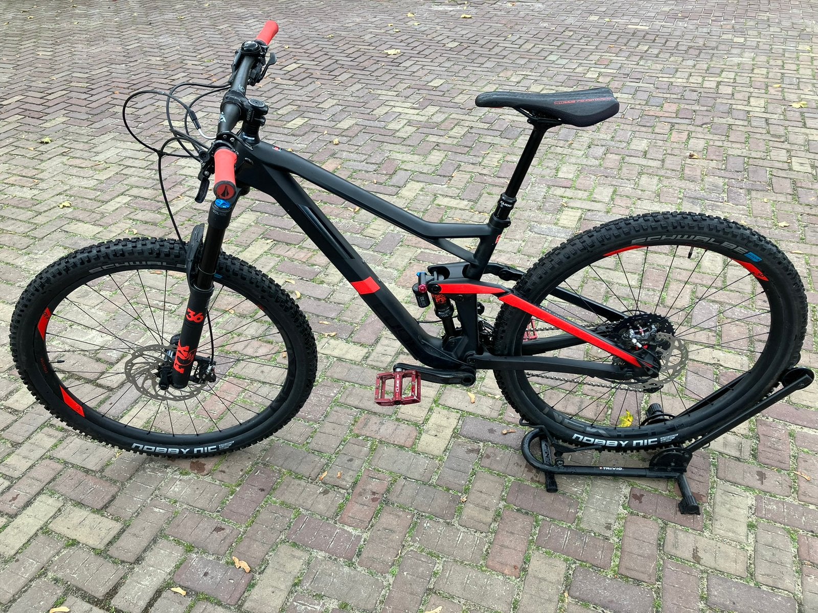 Cube Stereo 150 C:62 Race Carbon ‘n’ red MTB, Fully, Zo goed als nieuw, Schijfrem, Ophalen