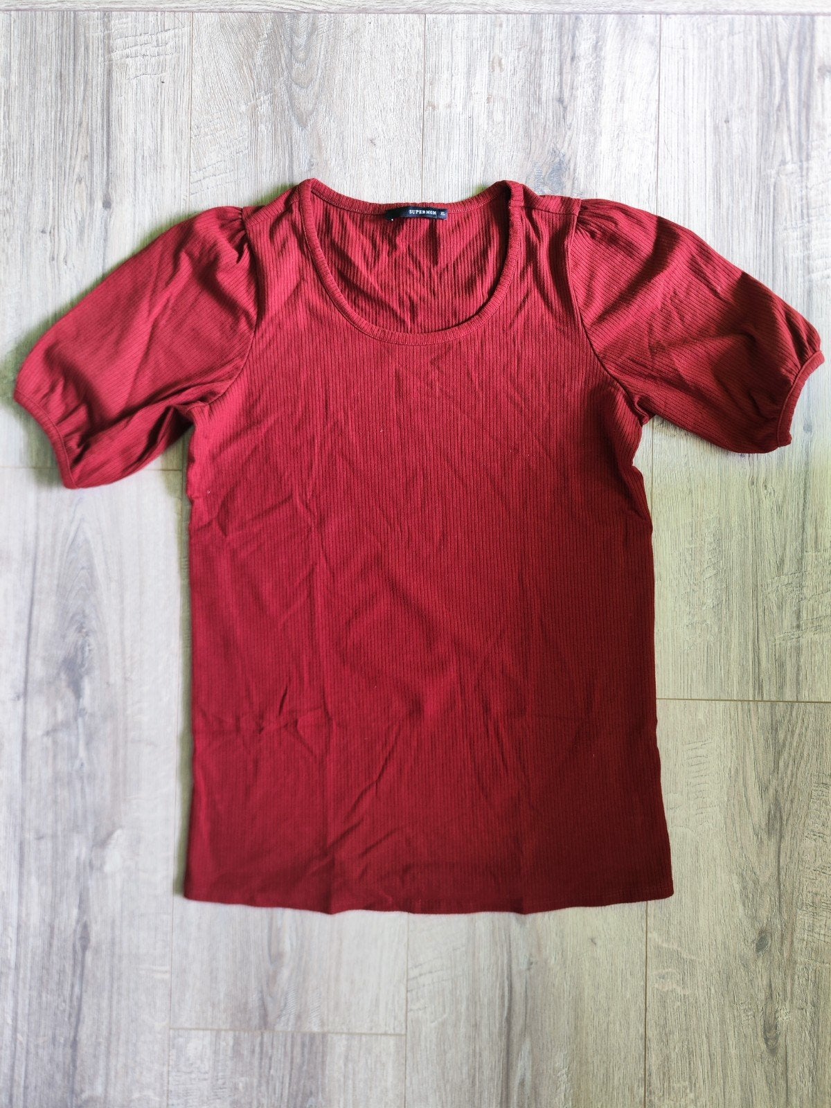 Rood zwangerschapsshirt supermom maat XL, Maat 46/48 (XL) of groter, Ophalen of Verzenden, Zo goed als nieuw, Korte mouw