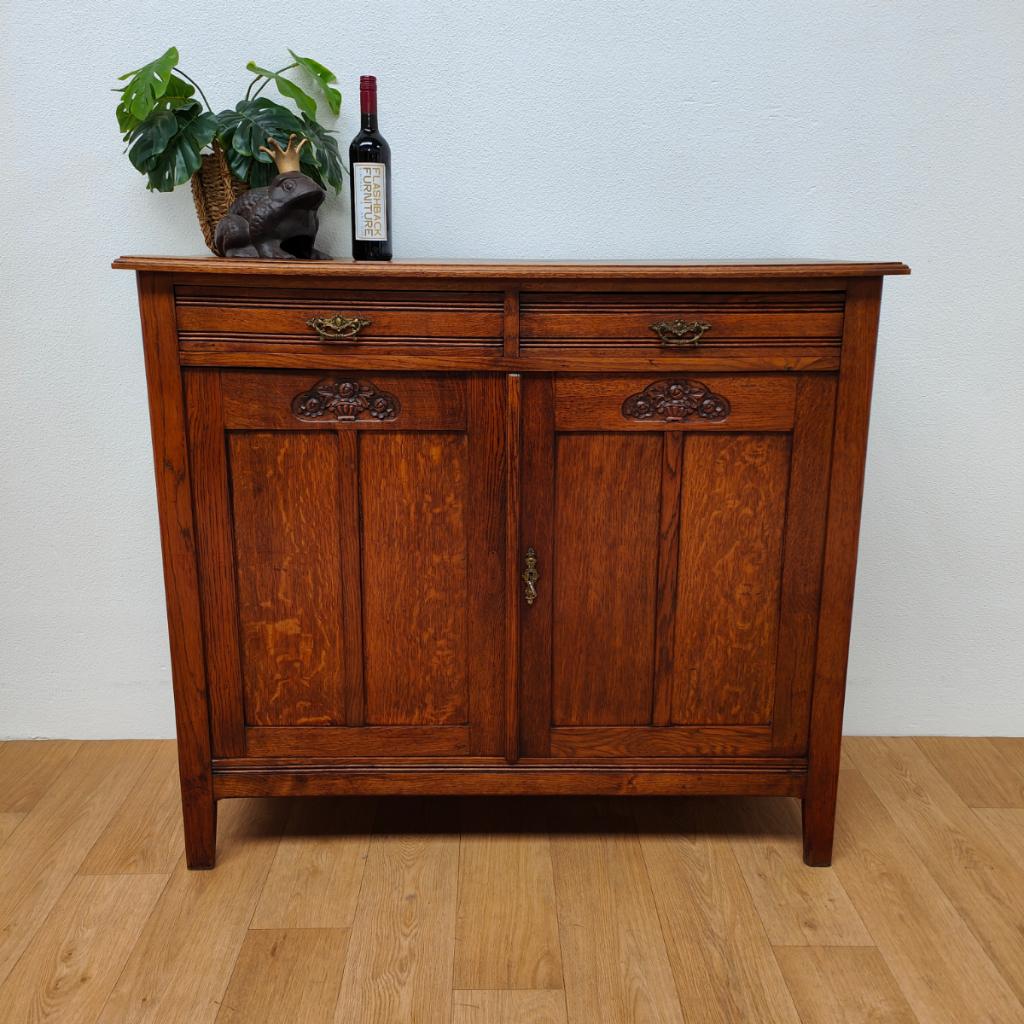 Vintage houten commode ladekast dressoir ladekastje 101, Valkenswaard, Gebruikt, 100 tot 150 cm, Info@flashbackfurniture.nl
