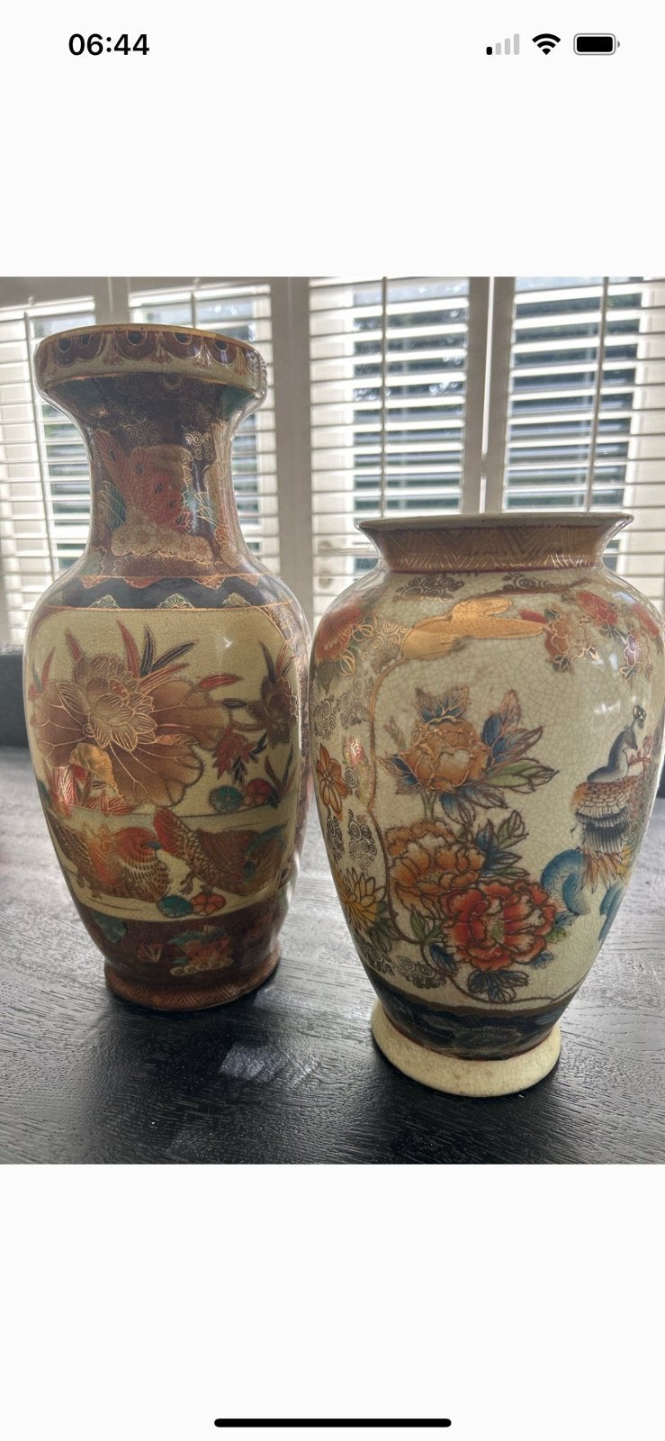 2 hanggeschilderde chinese vazen, Ophalen