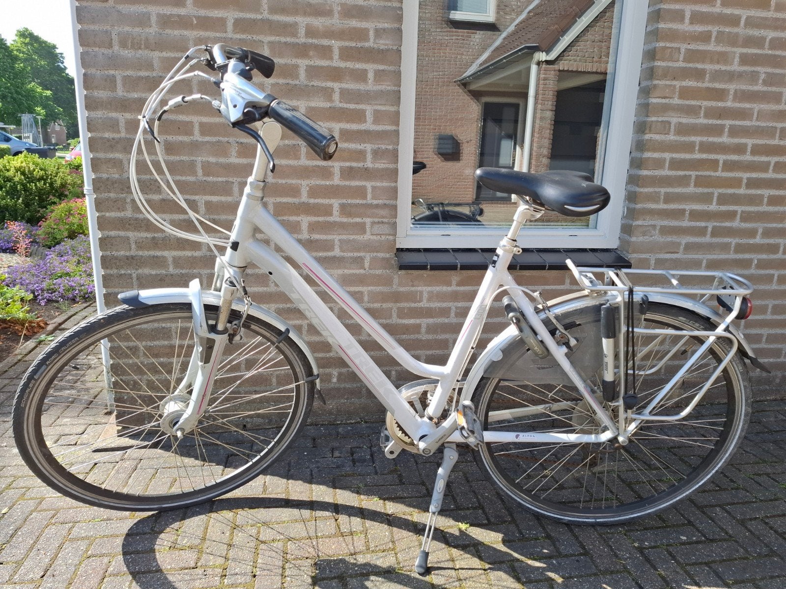 Trek damesfiets 55cm - Voorlicht defect, Fietsen en Brommers, Fietsen | Dames | Damesfietsen, Gebruikt, Overige merken, Versnellingen
