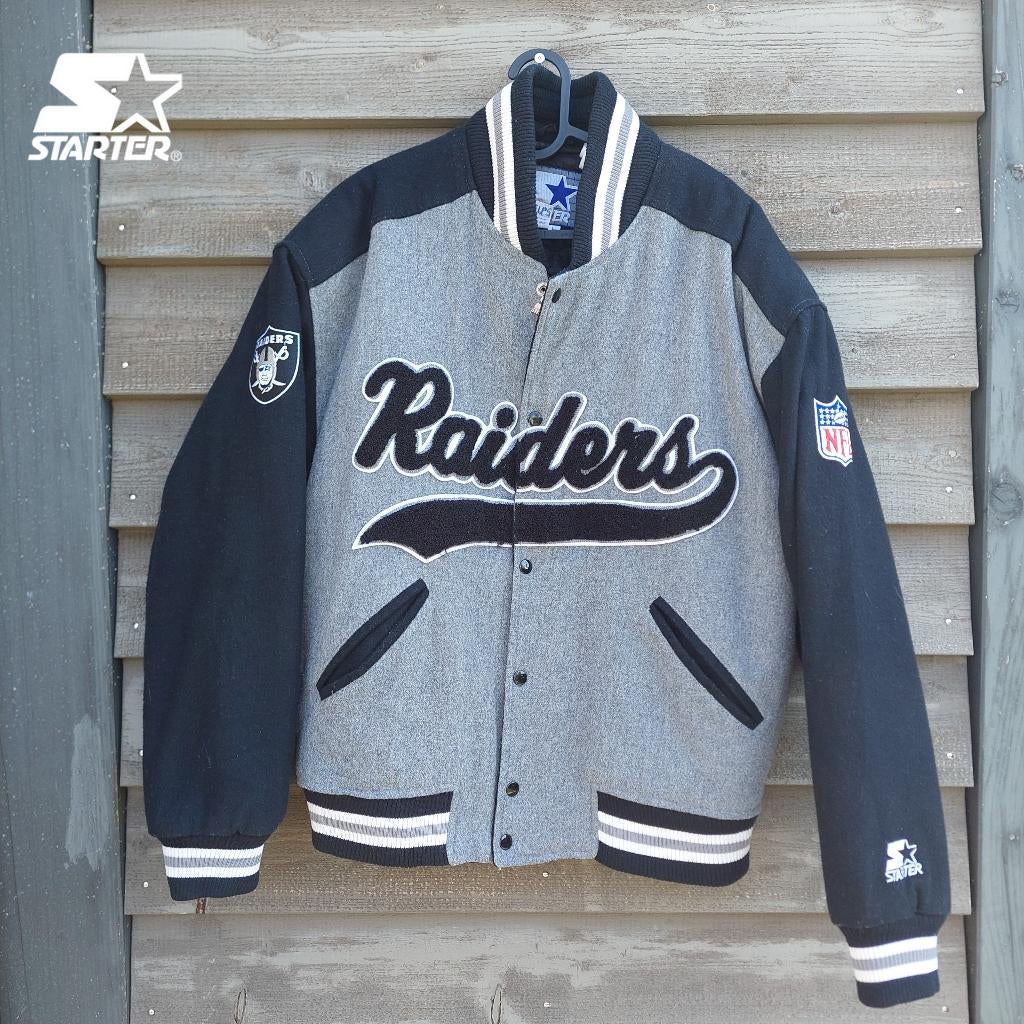 Raiders Starter Jacket, Maat 52/54 (L), Ophalen of Verzenden, Grijs, Gedragen