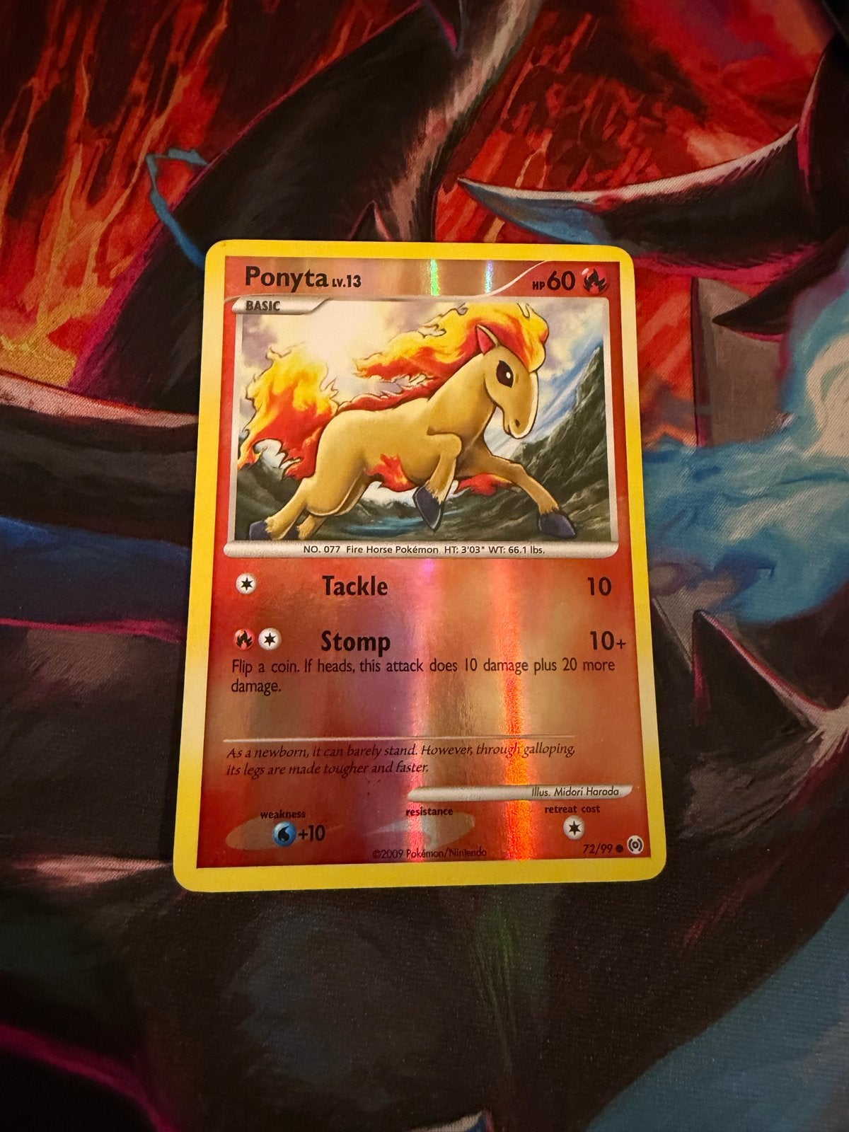 Ponyta LV.13 72/99, Ophalen of Verzenden, Zo goed als nieuw, Losse kaart, Foil
