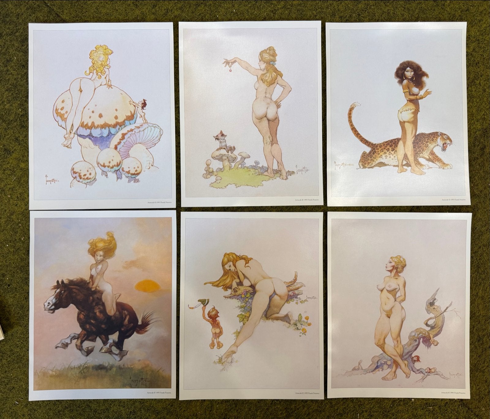 Frank Frazetta - Portfolio 1993 - Compleet met 6 prenten, Ophalen of Verzenden, Print, Print/reproductie