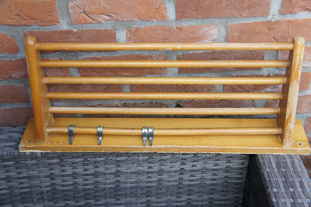 Piet Zwart Bruynzeel retro vintage keukenrek houten rek, Gebruikt, Bruin, Minder dan 100 cm, 25 tot 50 cm