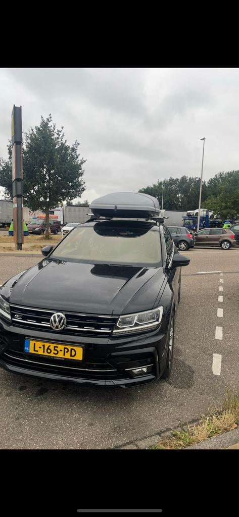 Thule Dakkoffer 550L met Hapro dakdragers (open rail), Auto diversen, Dakkoffers, Ophalen of Verzenden, Gebruikt