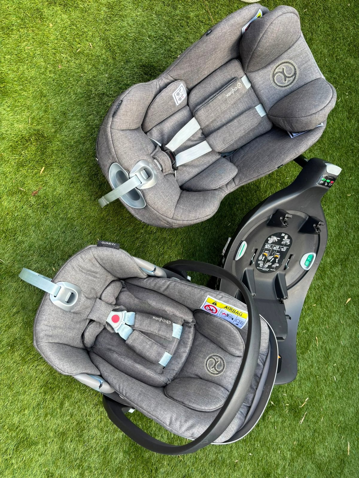 Cybex set te koop- base Z i-size, Cloud Z i-size en Sirona, Verstelbare rugleuning, Gebruikt, Isofix, 0 t/m 13 kg