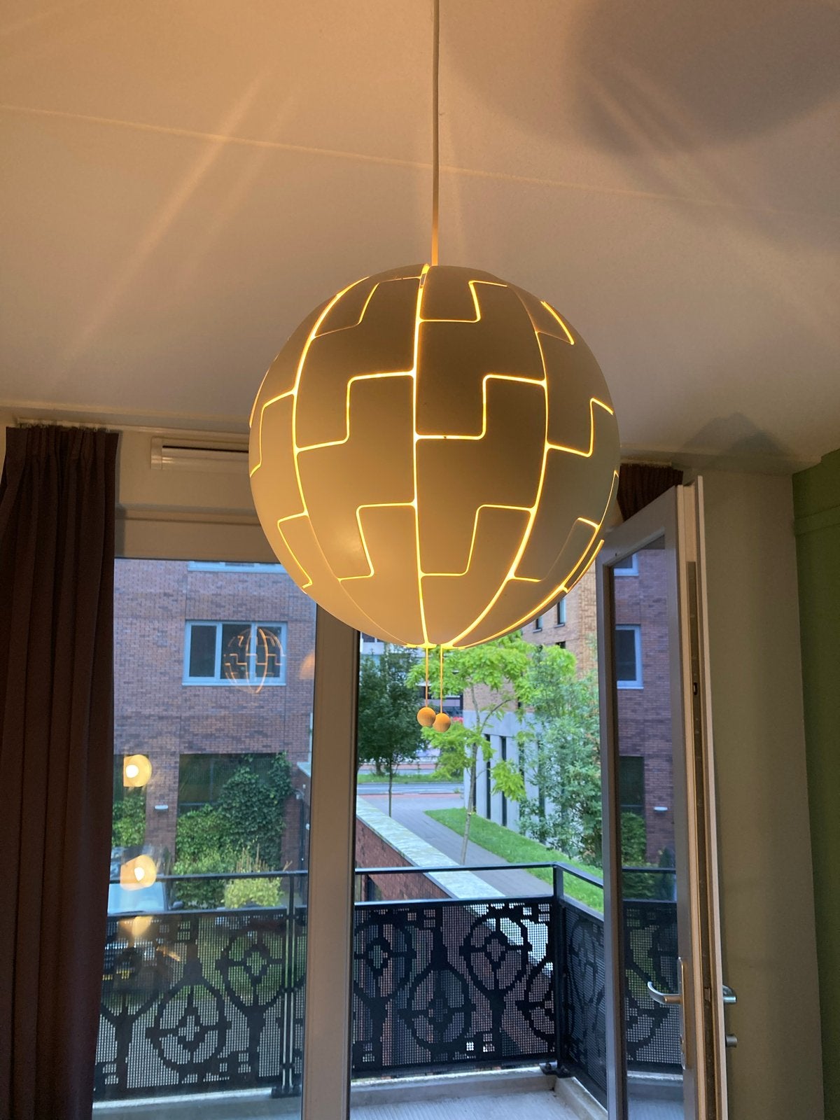 Ikea PS 2014 Hanglamp - Wit, uitschuifbaar, Ophalen, Zo goed als nieuw, Kunststof, E27 (groot)