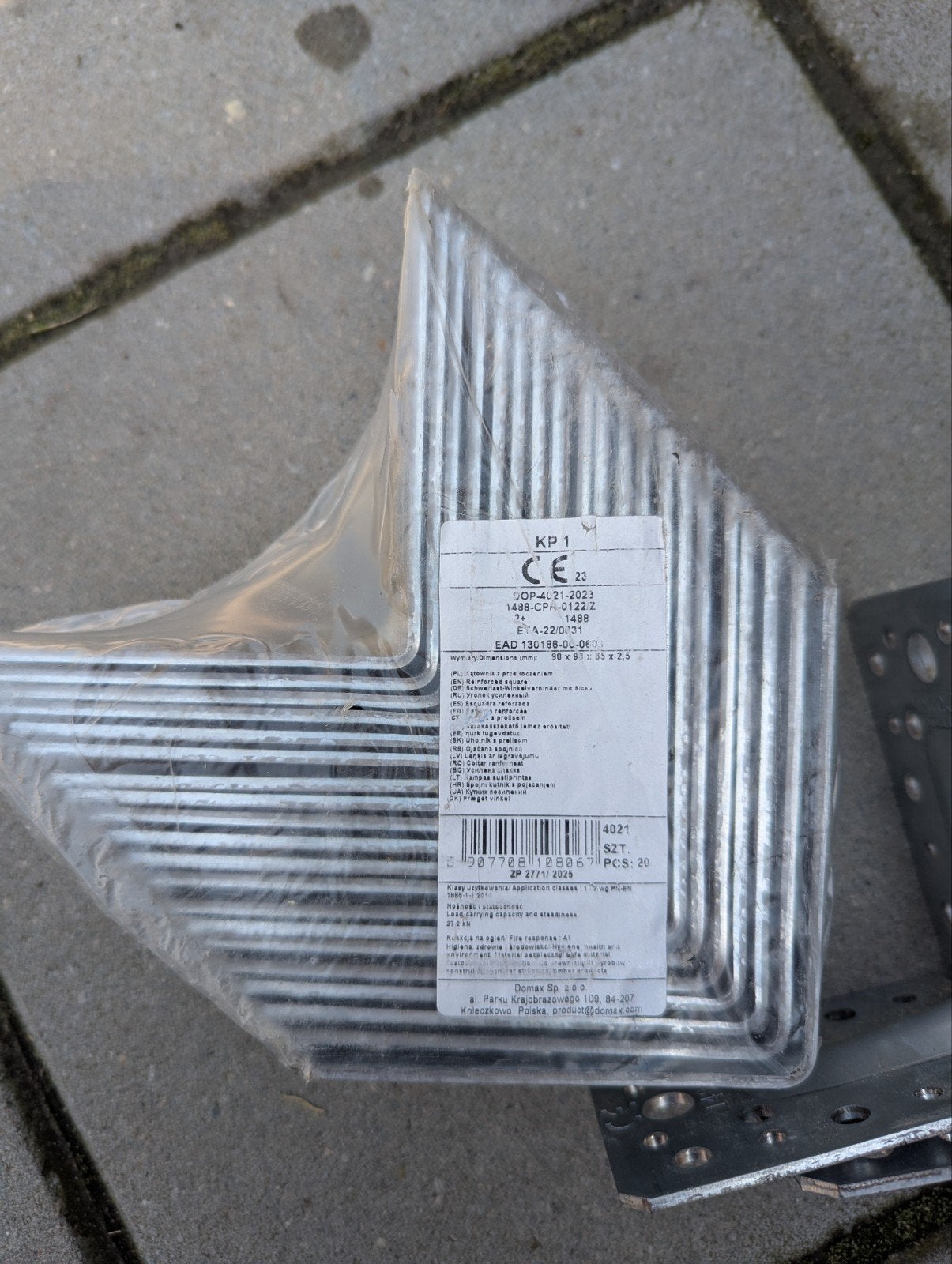 Hoekankers gegalvaniseerd - 90x90x60, Ophalen, Nieuw, 50 tot 100 mm