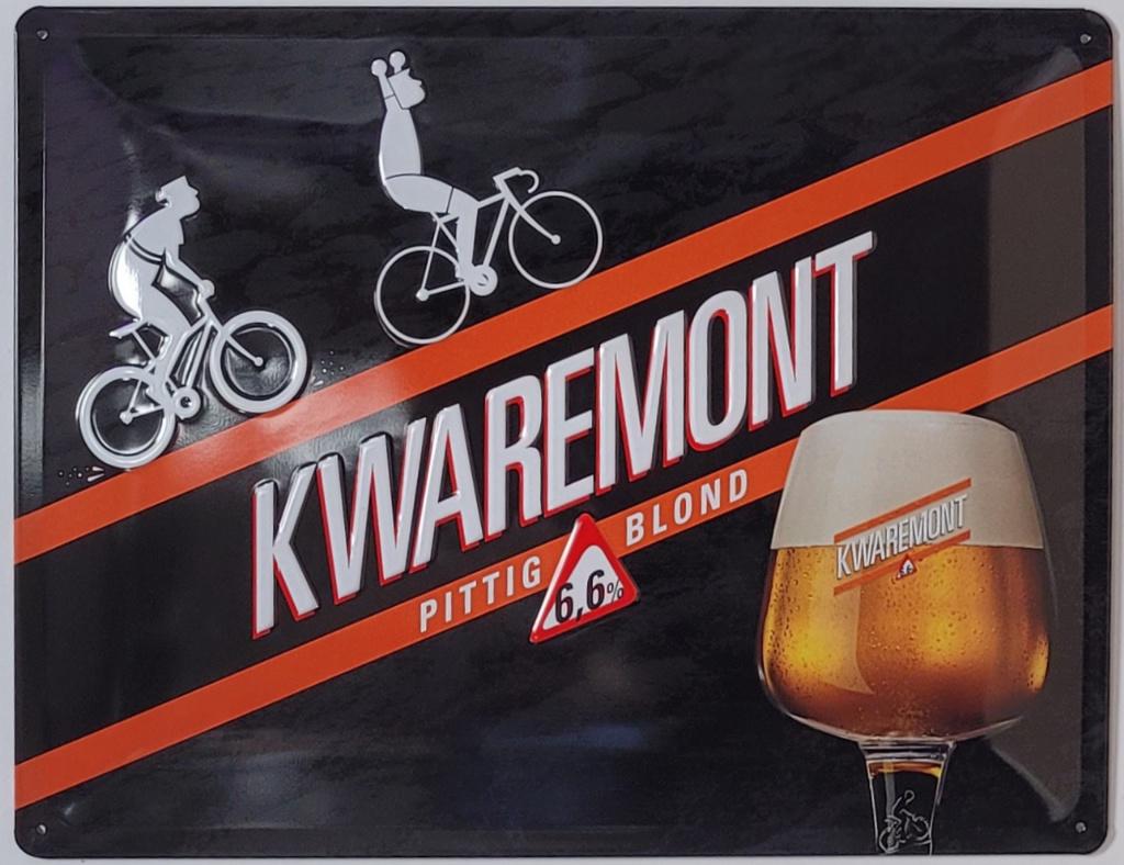 Kwaremont Pittig Blond bier relief reclamebord van metaal, Ophalen of Verzenden, Nieuw, Reclamebord, Plaat of Schild, De Koninck