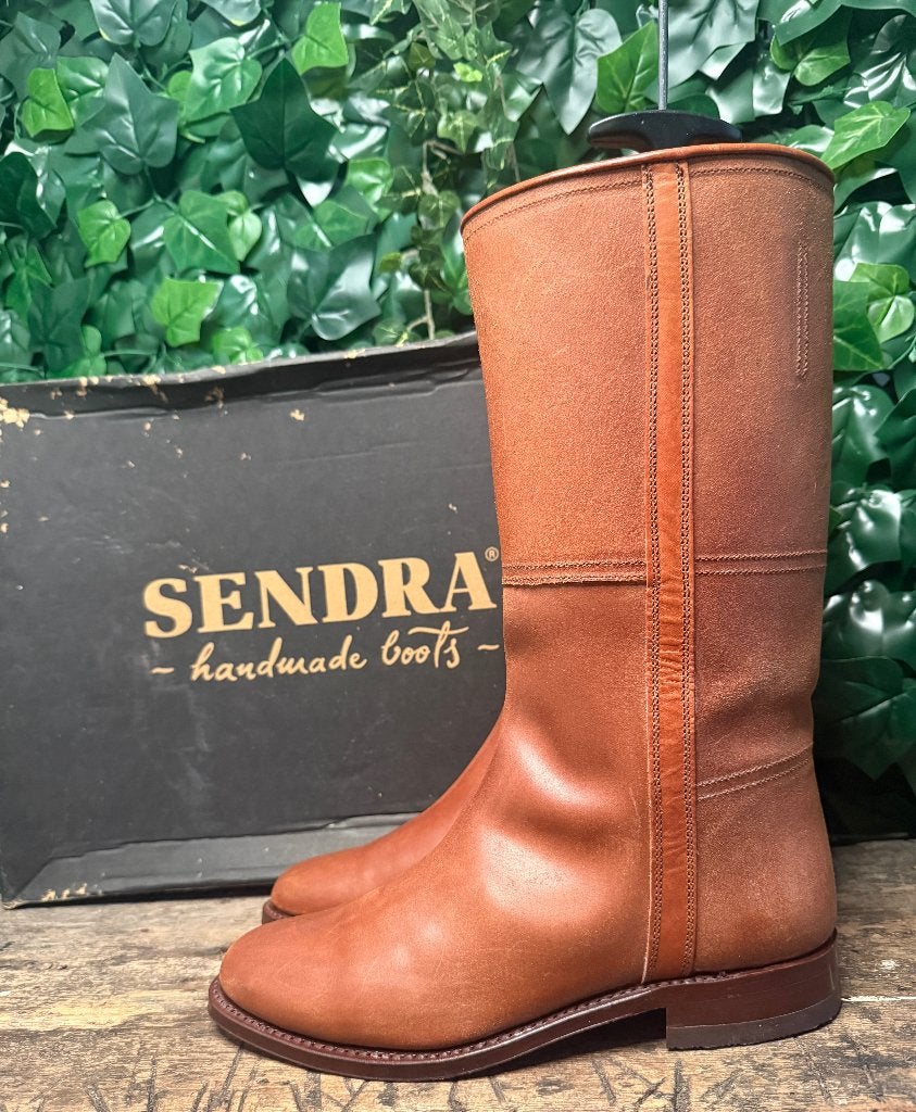 Nieuwe prachtig vintage laarzen zadelleer van sendra maat 41
