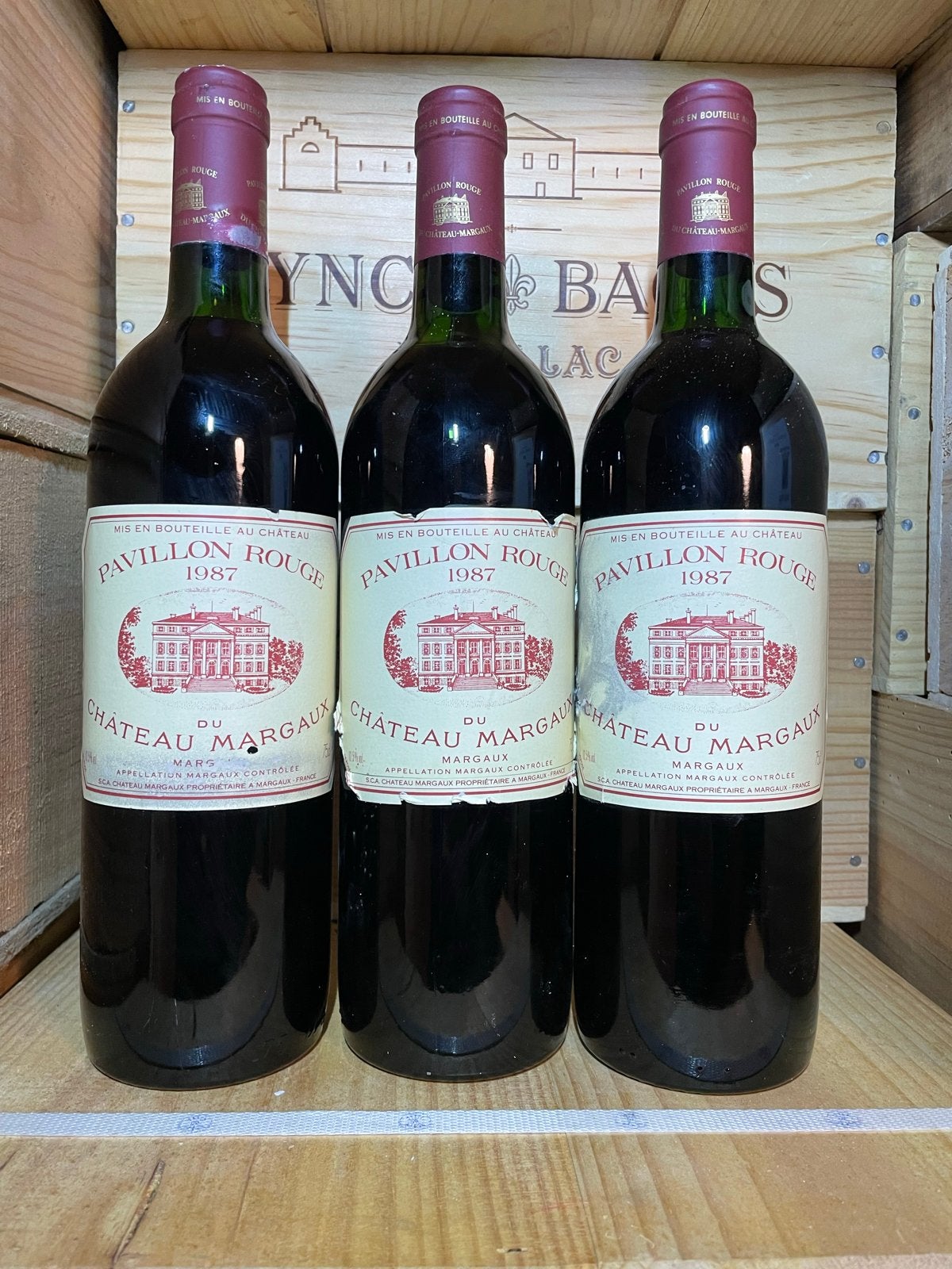 Pavillon Rouge du Château Margaux 1987 - Rode Wijn, Gebruikt, Frankrijk, Ophalen of Verzenden, Rode wijn