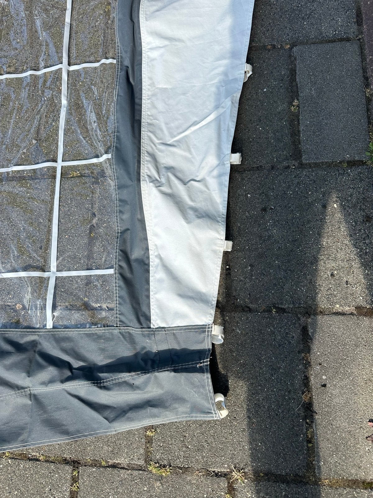 Dorema Panorama luifel maat 12 (925-950 cm) met stokken, Ophalen, Gebruikt, Dorema