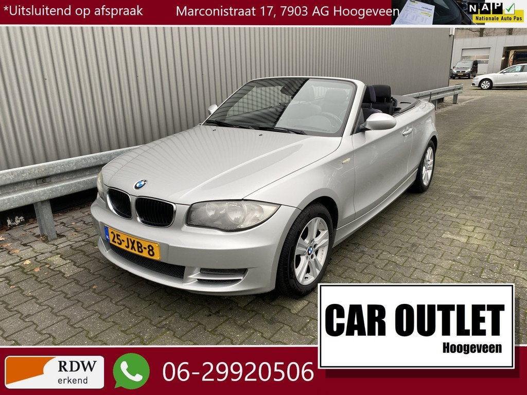 BMW 1 Serie Cabrio 118i Executive 157Dkm.NAP, A/C, Carkit, P, Auto's, 1-Serie, Cabriolet, 4 stoelen, Origineel Nederlands