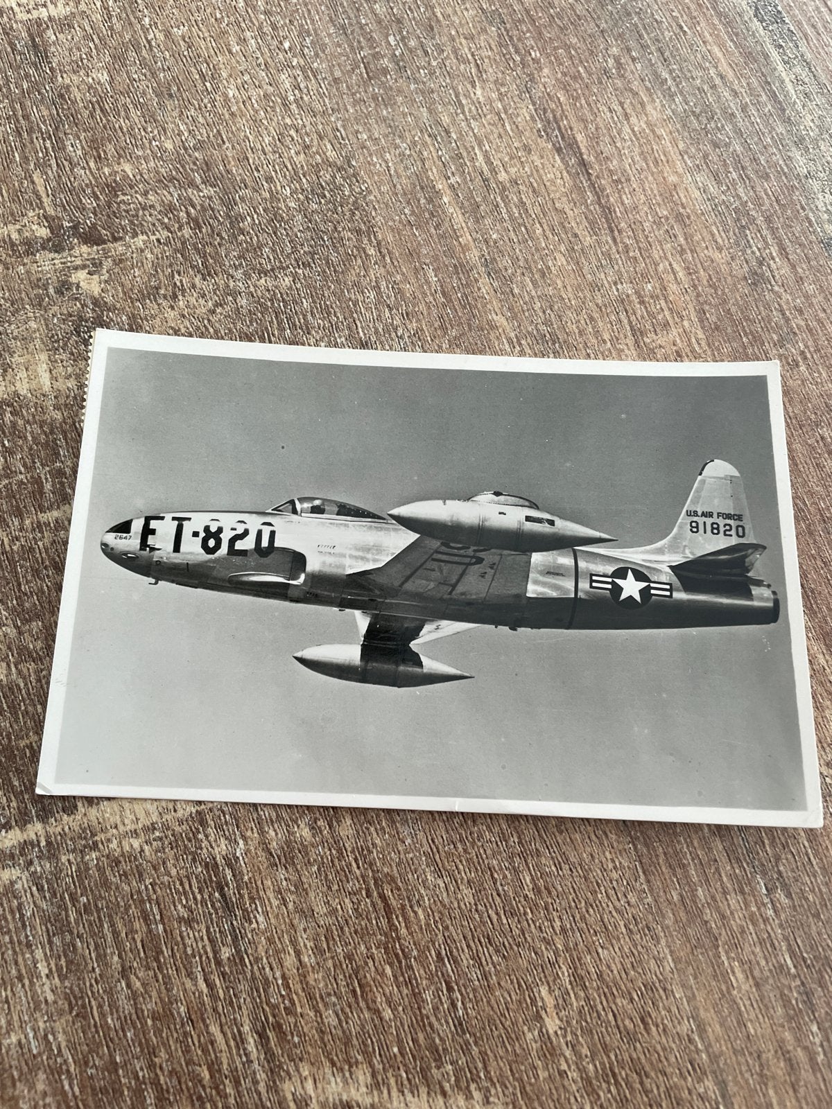Oude ansichtkaart Lockheed F-80C Shooting Star, Ophalen of Verzenden, 1940 tot 1960, Gelopen