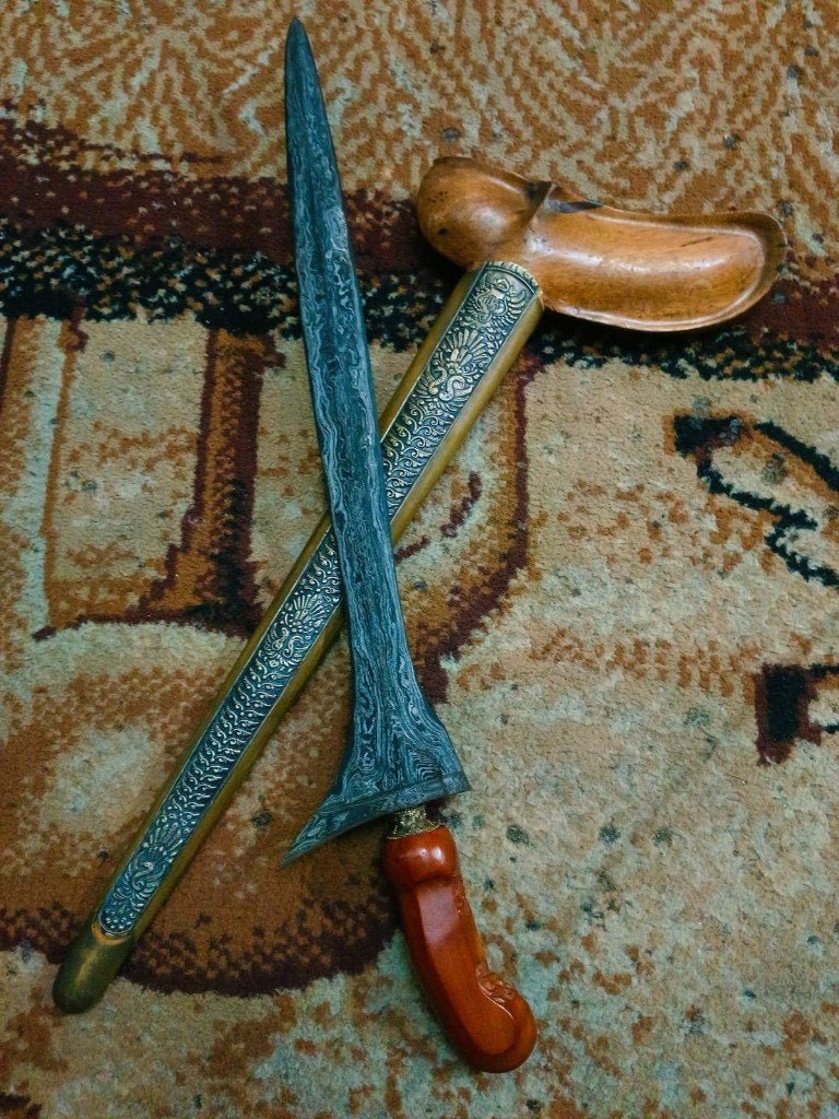 Antieke Keris Tilam Upih Pedaringan Kebak Timoho Hout SVG70, Verzenden