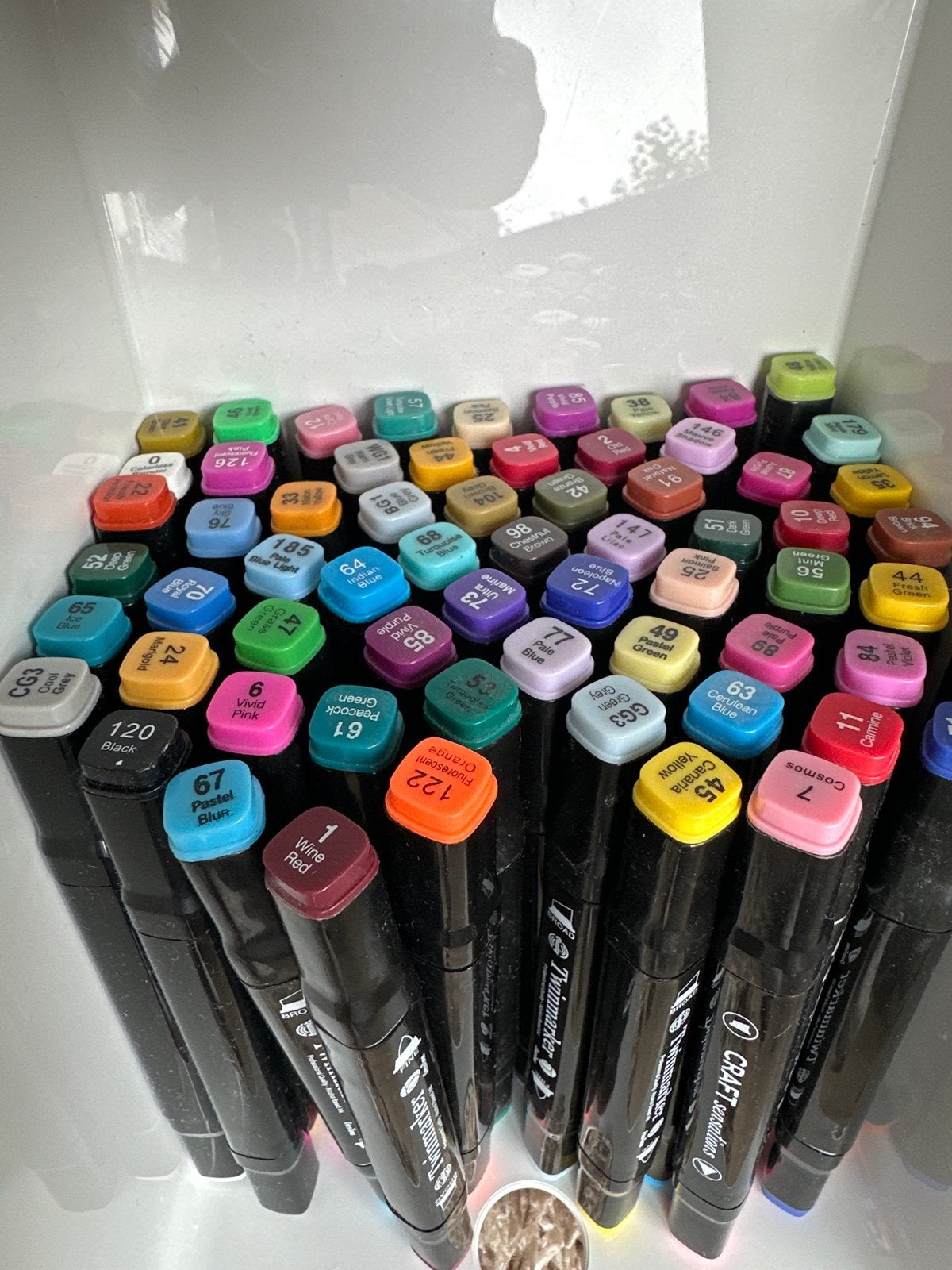 Grote set Twinmarkers / stiften - diverse kleuren, Ophalen of Verzenden, Gebruikt, Potlood of Stift