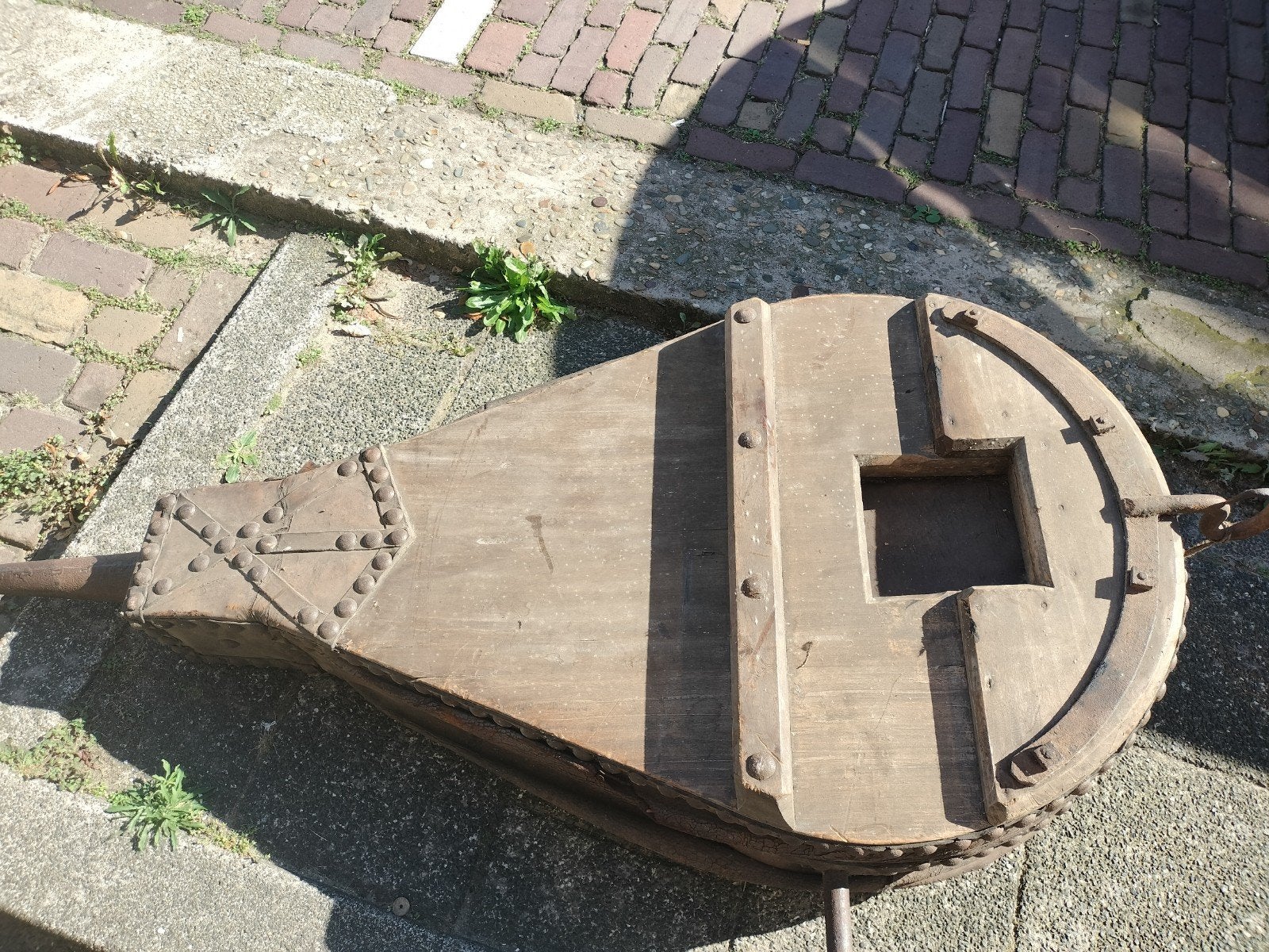 Antieke houten blaasbalg - Groot model, Ophalen