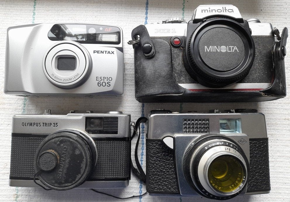 Analoge kleinbeeldcamera, Ophalen, Niet werkend, Compact, Overige Merken