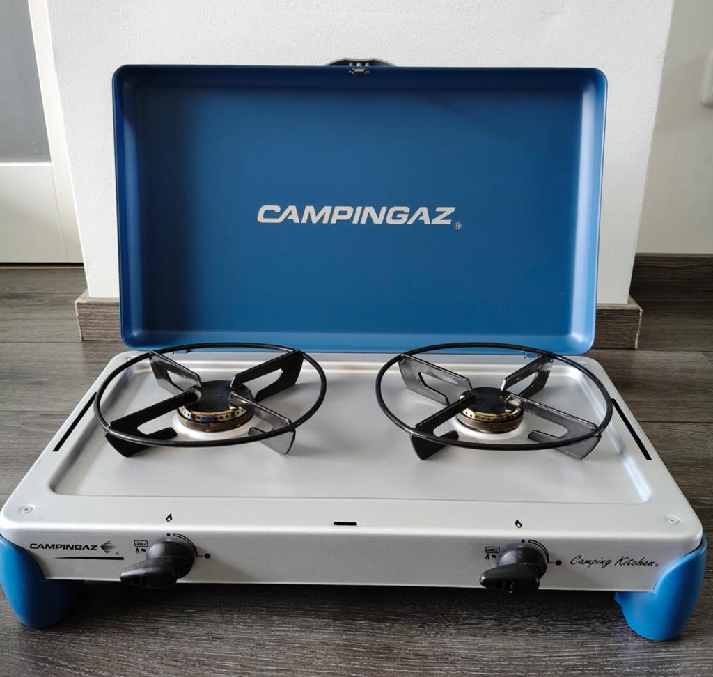 Campingaz 2 pits gas kookstel, Ophalen, Gebruikt