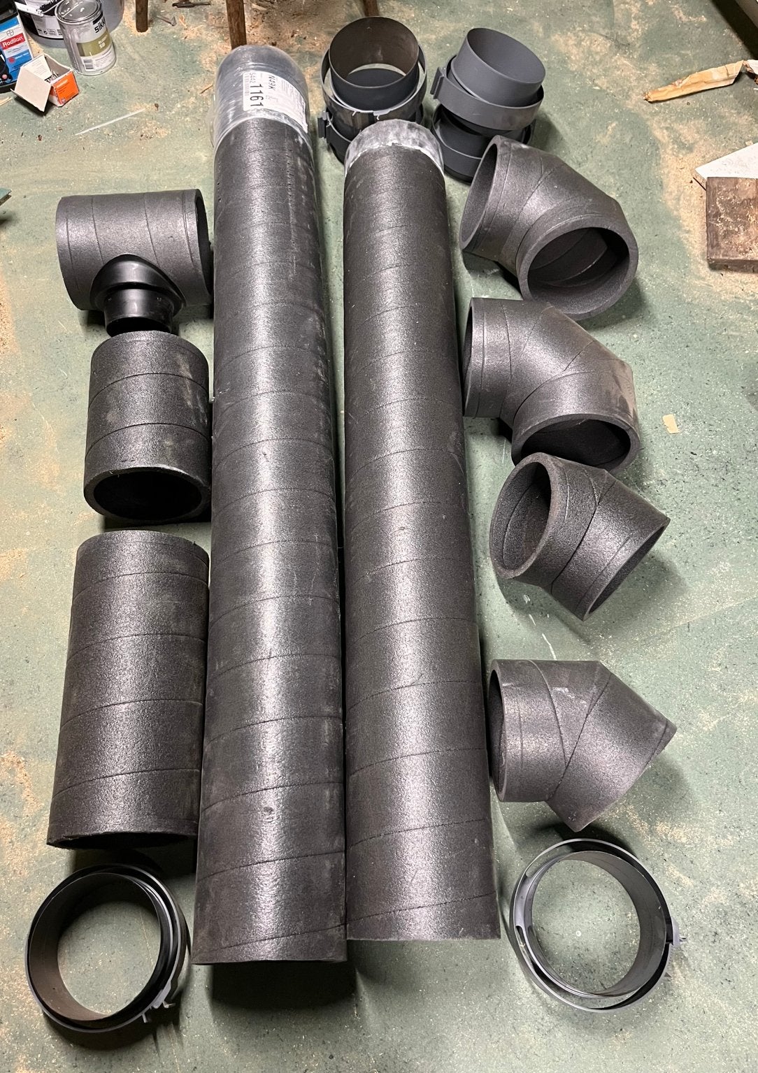 Ubbink aerofoam ventilatiebuis 180mm, Doe-het-zelf en Verbouw, Afvoer, Pvc, Verzenden, Zo goed als nieuw
