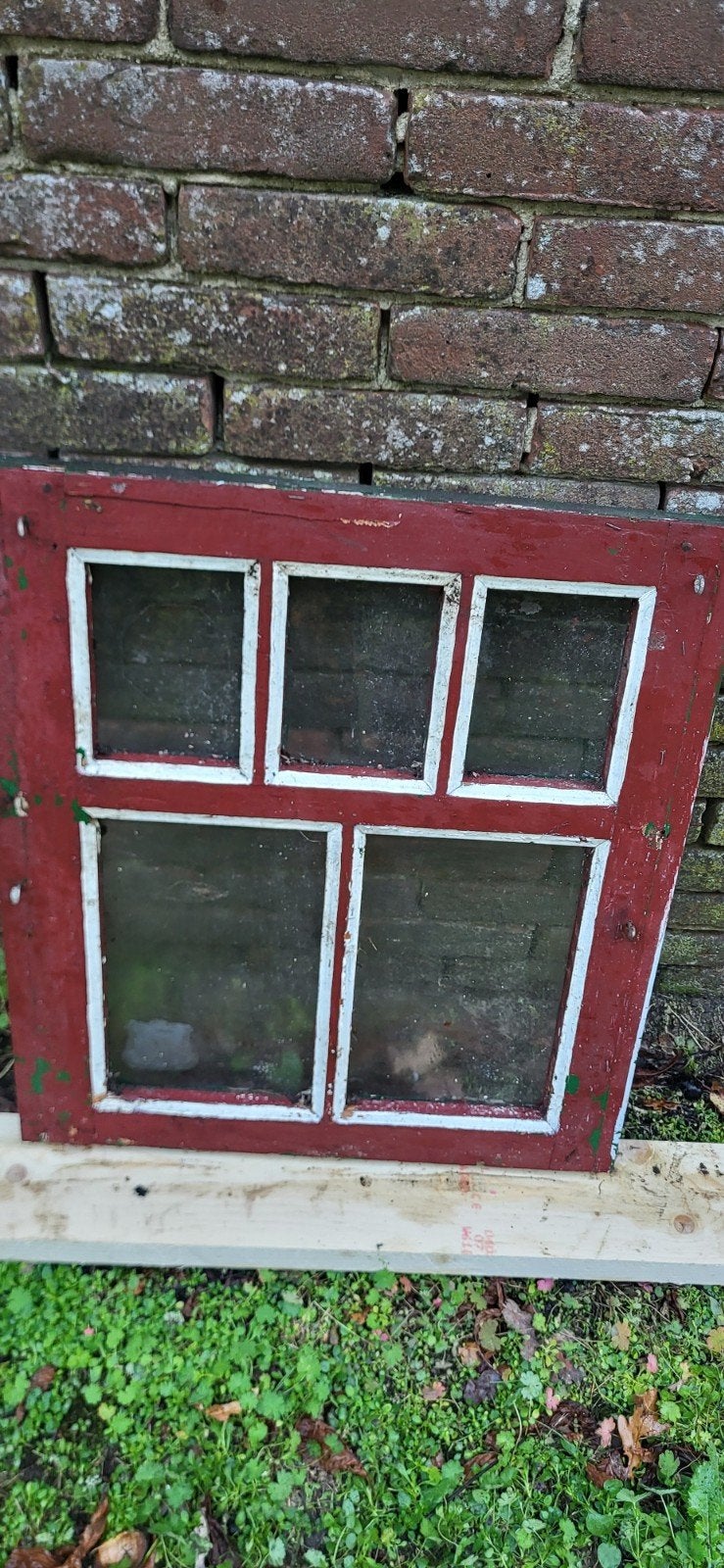 Raamkozijn 55,5 x 62,4 cm, Ophalen, Gevelraam of Ruit, Gebruikt, Minder dan 80 cm