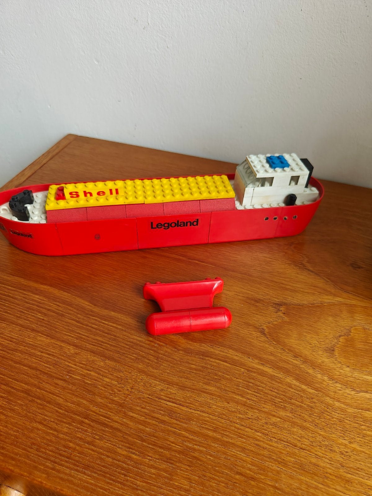 Vintage Lego Legoland Schip - Rood met Gele Blokken, Ophalen of Verzenden, Gebruikt