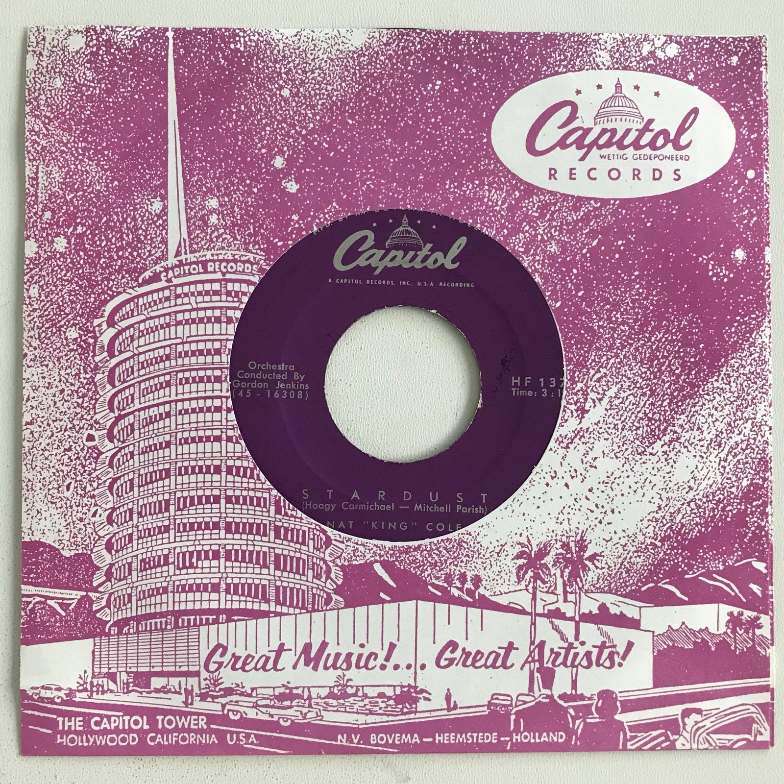 Nat "King" Cole - Love Letters / Stardust (HF 137), Ophalen of Verzenden, Gebruikt