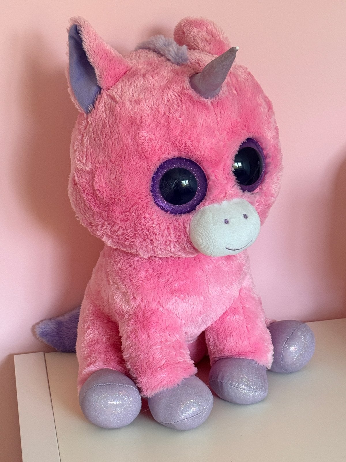 Ty Beanie Boos Unicorn XL 42 cm, Overige karakters, Ophalen of Verzenden, Zo goed als nieuw, Middelgroot (20 tot 80 cm)