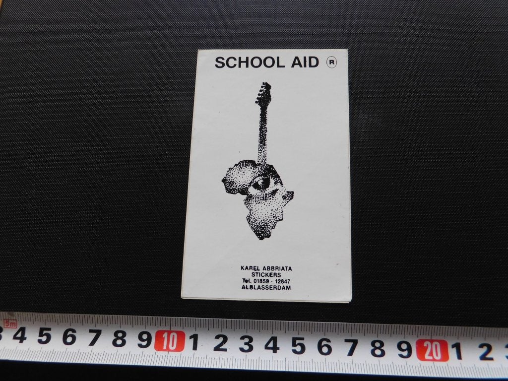 sticker school aid logo als band aid - alblasserdam abbriata, Ophalen, Zo goed als nieuw