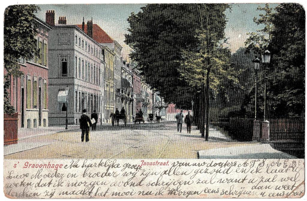 Den Haag 005, Javastraat, verzonden 1910,, Verzenden, Voor 1920, Gelopen, Zuid-Holland