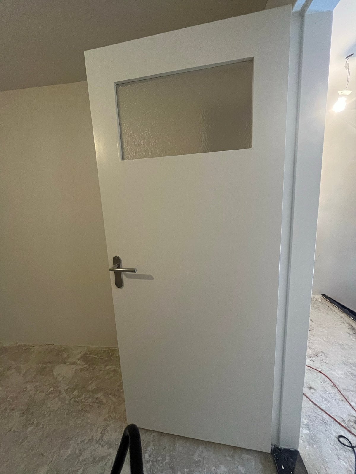 4 stuks Binnendeur met glas wit, Ophalen, Gebruikt, 80 tot 100 cm, Binnendeur