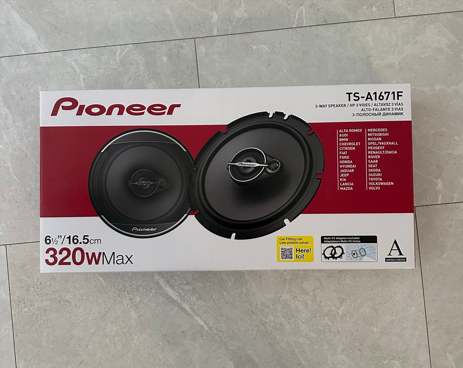 Pioneer TS-A1671F 3-weg autospeakers - Nieuw in doos, Auto diversen, Ophalen of Verzenden, Nieuw
