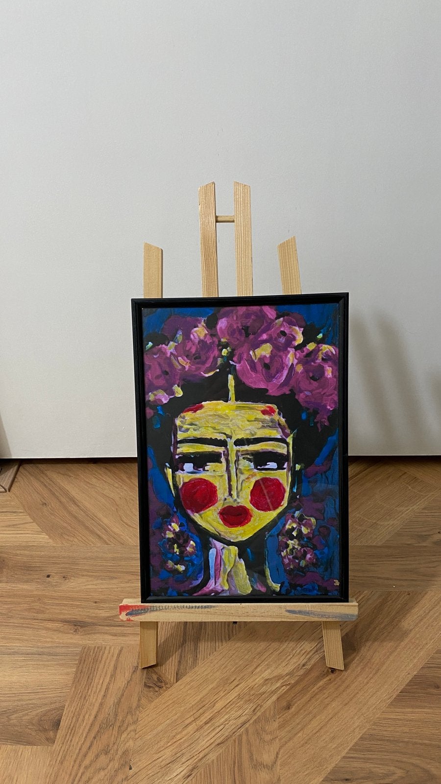 Inner Bloom – Hommage aan Frida Kahlo 20x30, Abstract, Papier/karton, Overige technieken, Gesigneerd